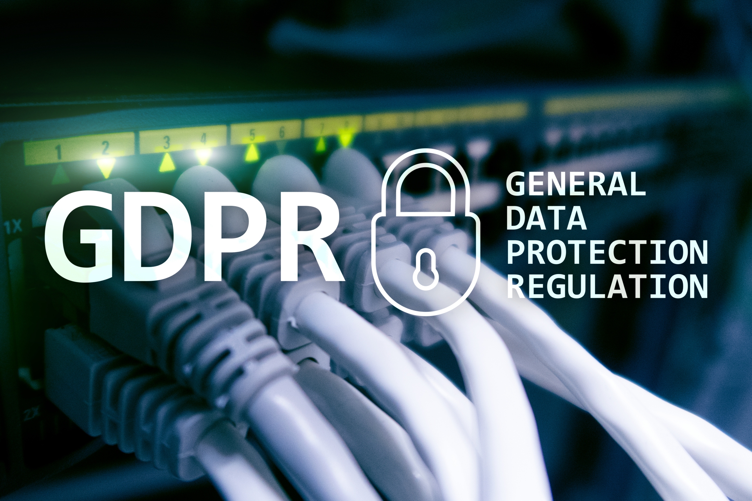 Gdpr,,General,Data,Protection,Regulation,Compliance.,Server,Room,Background.